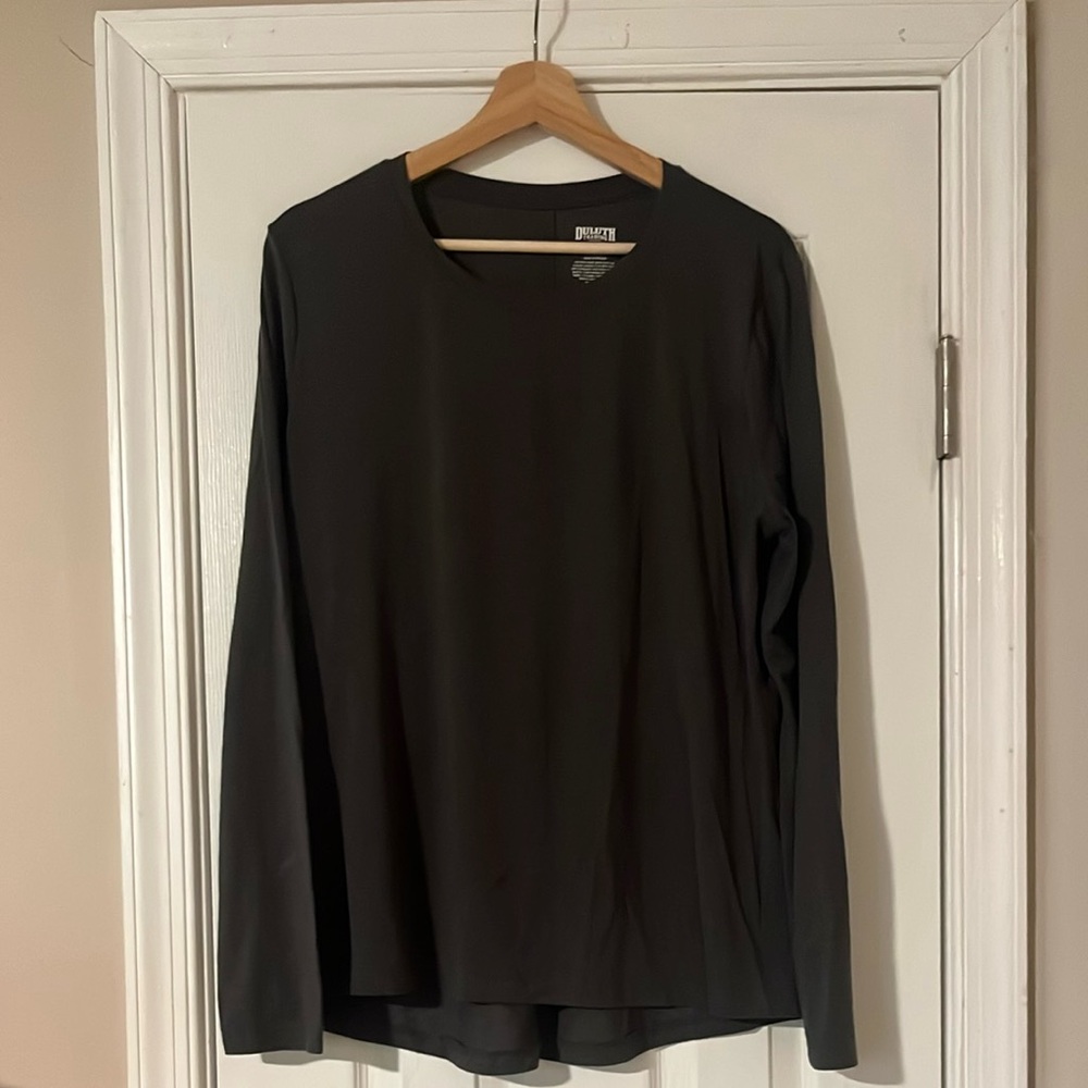 Duluth Trading Co Charcoal Long Sleeve Shirt